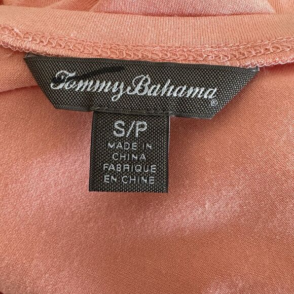 Tommy Bahama Dress Women Small Coral Peach Jersey Knit Shift Tank Coverup Beach - Picture 9 of 11